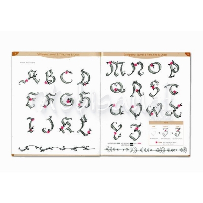 A to Zig Calligraphy Lettering & Doodle Idea Kaligrafi Kitabı