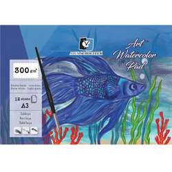 Alex Schoeller - Alex Schoeller Art Watercolor Blok İnce Dokulu Ekstra White 300g 12 Yp A3