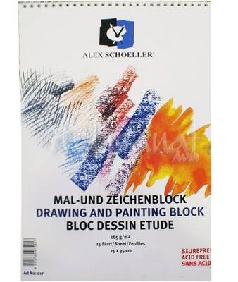 Alex Schoeller Drawing and Painting Block 165g 15 Yaprak 25x35