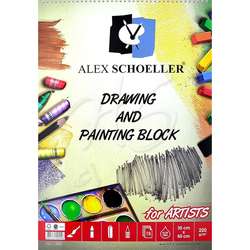 Alex Schoeller - Alex Schoeller Drawing and Painting Block 220g 15 Yaprak 35x50cm