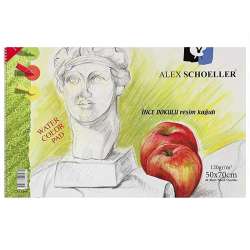 Alex Schoeller - Alex Schoeller İnce Dokulu Resim Defteri 120g 15 Yaprak 50x70