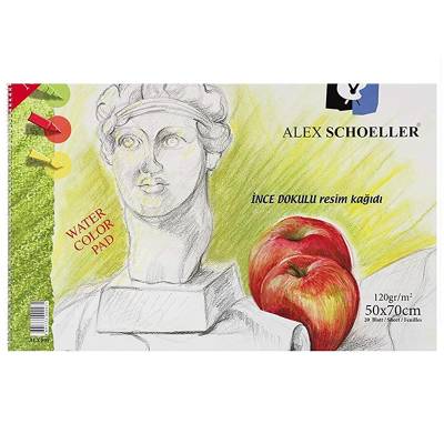 Alex Schoeller İnce Dokulu Resim Defteri 120g 15 Yaprak 50x70