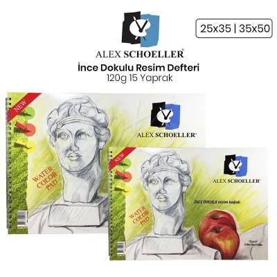 Alex Schoeller İnce Dokulu Resim Defteri 120g 15 Yaprak