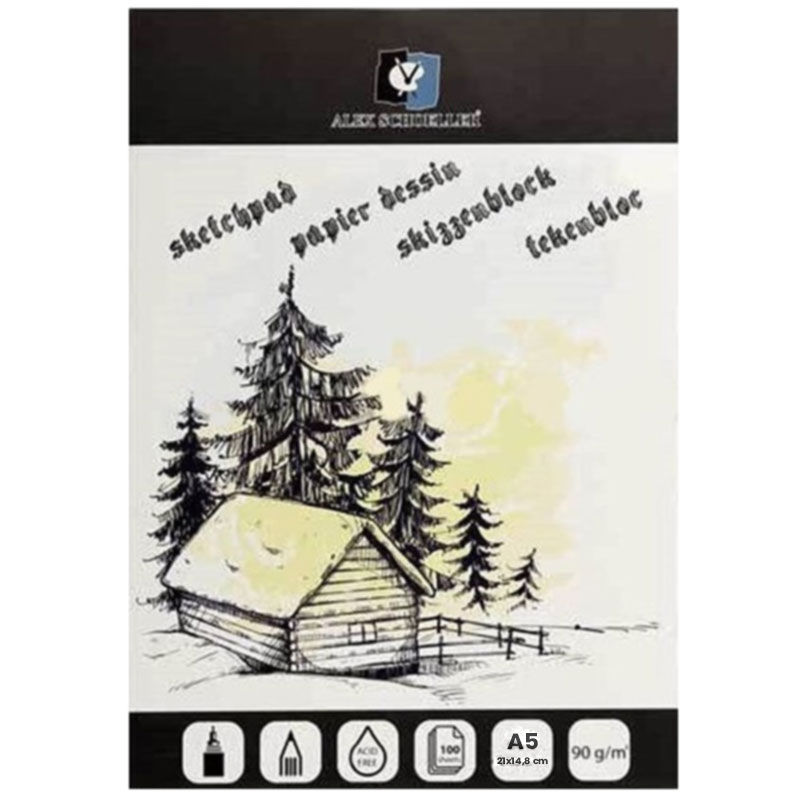 Alex Schoeller Sketching Eskiz Defteri Blok 90 Gr 100 Yaprak A5