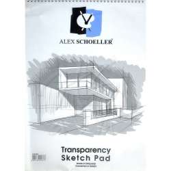 Alex Schoeller - Alex Schoeller Transparency Spiralli Sketch Pad Aydınger Eskiz Blok 50-55g 35x50cm 30 Yaprak