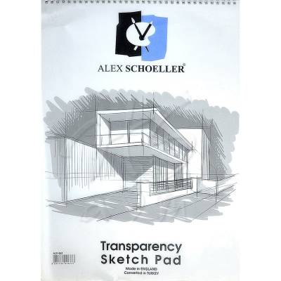 Alex Schoeller Transparency Spiralli Sketch Pad Aydınger Eskiz Blok 50-55g 35x50cm 30 Yaprak