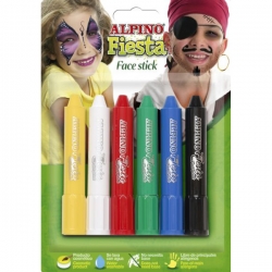 Alpino - Alpino Fiesta Face Stick Yüz Boyası 6 Renk