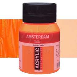 Amsterdam - Amsterdam Fosforlu Akrilik Boya 500ml 257 Reflex Orange