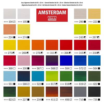 Amsterdam Akrilik Boya Seti Ana Renkler 36x20ml