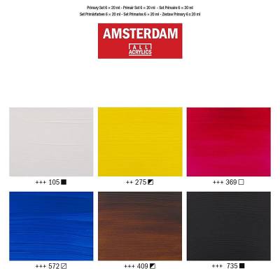 Amsterdam Akrilik Boya Seti Ana Renkler 6x20ml