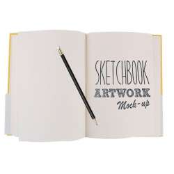 Sketch Book Sert Kapak 120 Sayfa 19x26cm Sarı - 3