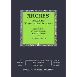 Arches - Arches Sulu Boya Blok Defter Cold Pressed 185g 15 Yaprak 21x29,7