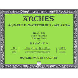 Arches - Arches Sulu Boya Blok Defter Cold Pressed 185g 20 Yaprak 31x41