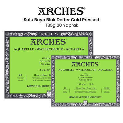 Arches Sulu Boya Blok Defter Cold Pressed 185g 20 Yaprak