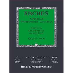 Arches - Arches Sulu Boya Blok Defter Cold Pressed 300g 12 Yaprak 23x31