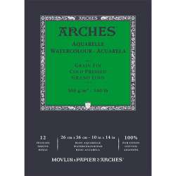 Arches - Arches Sulu Boya Blok Defter Cold Pressed 300g 12 Yaprak 26x36