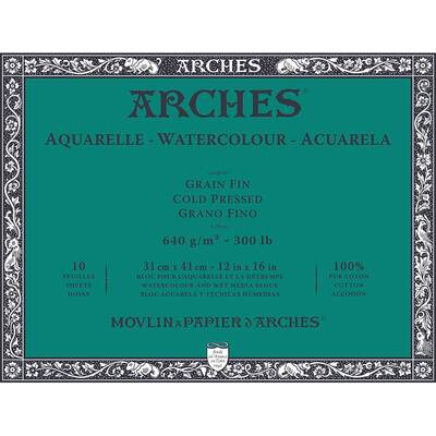 Arches Sulu Boya Blok Defter Cold Pressed 640g 10 Yaprak 31x41