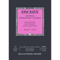 Arches - Arches Sulu Boya Blok Defter Hot Pressed 300g 12 Yaprak 21x29,7
