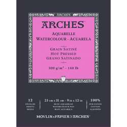 Arches - Arches Sulu Boya Blok Defter Hot Pressed 300g 12 Yaprak 23x31
