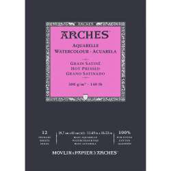 Arches - Arches Sulu Boya Blok Defter Hot Pressed 300g 12 Yaprak 29,7x42,0