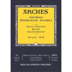 Arches - Arches Sulu Boya Blok Defter Rough 185g 15 Yaprak 14,8x21