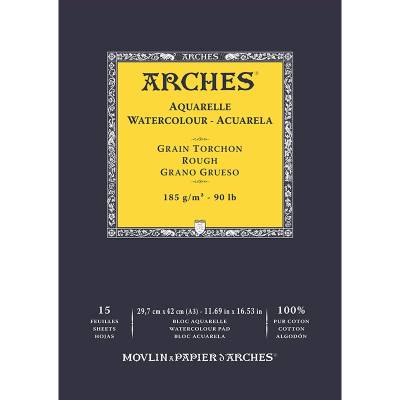 Arches Sulu Boya Blok Defter Rough 185g 15 Yaprak 29,7x42,0