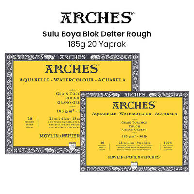 Arches Sulu Boya Blok Defter Rough 185g 20 Yaprak
