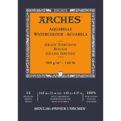 Arches - Arches Sulu Boya Blok Defter Rough 300g 12 Yaprak 14,8x21