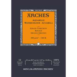 Arches - Arches Sulu Boya Blok Defter Rough 300g 12 Yaprak 21x29,7