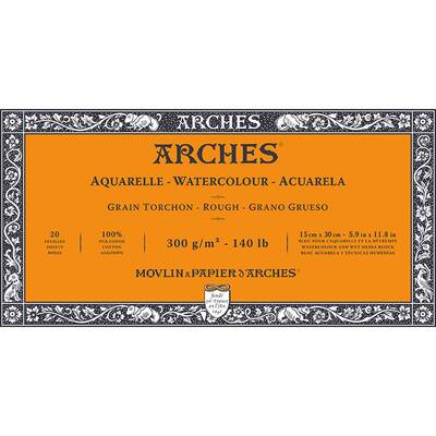 Arches Sulu Boya Blok Defter Rough 300g 20 Yaprak 15x30