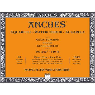 Arches Sulu Boya Blok Defter Rough 300g 20 Yaprak 23x31