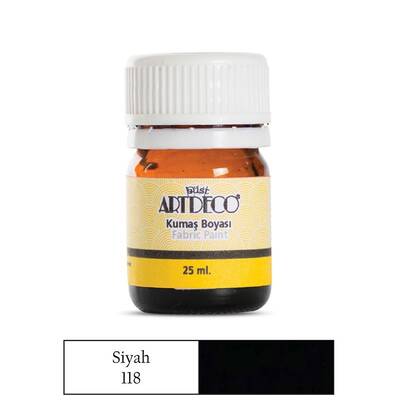 Artdeco Kumaş Boyası 25ml Siyah No:118