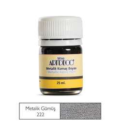 Artdeco - Artdeco Metalik Kumaş Boyası 25ml Gümüş No:222