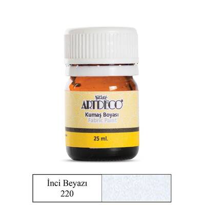 Artdeco Metalik Kumaş Boyası 25ml İnci Beyazı No:220