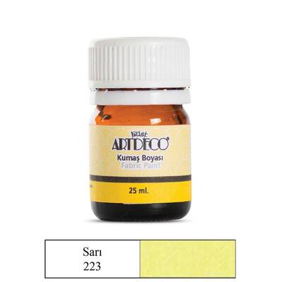 Artdeco Metalik Kumaş Boyası 25ml Sarı No:223