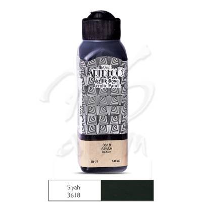 Artdeco Akrilik Boya 140ml 3618 Siyah