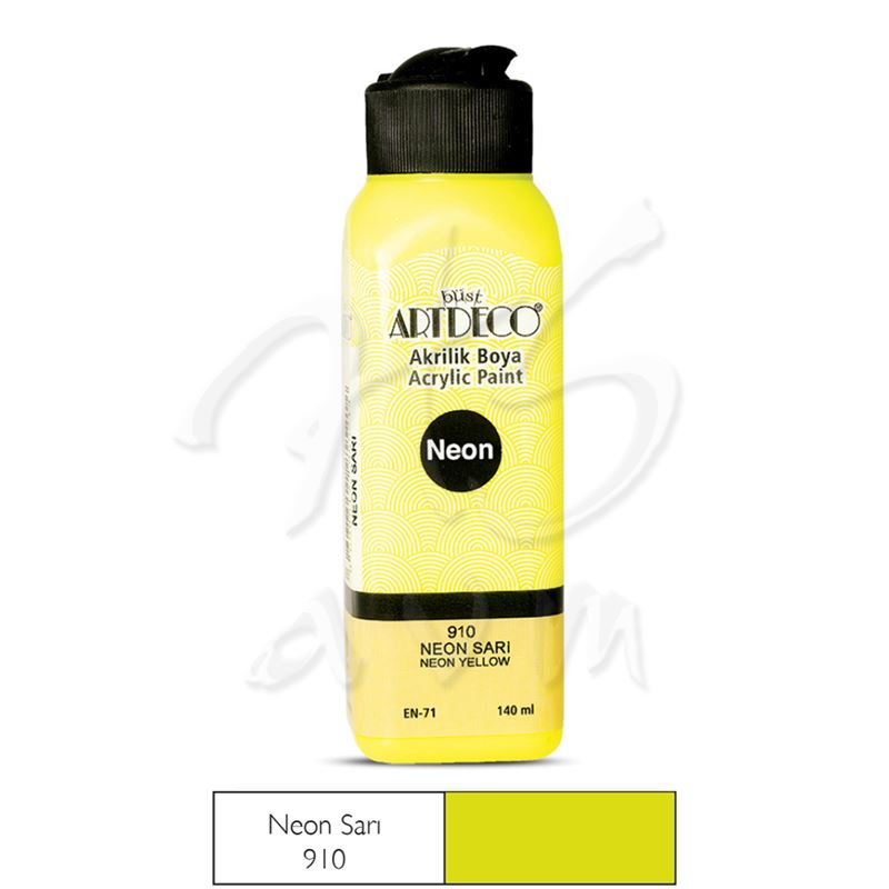 Artdeco Akrilik Boya Neon 140ml 910 N.sarı