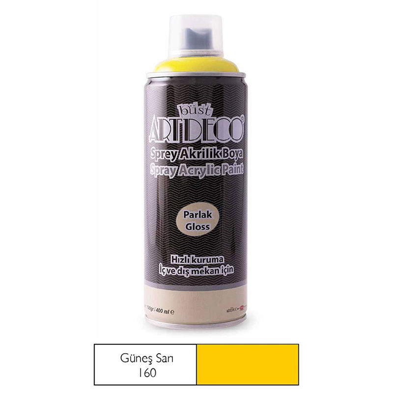 Artdeco Akrilik Sprey Boya 400ml 160 Güneş Sarı