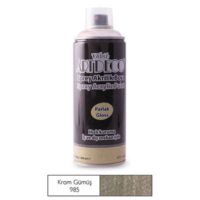 Artdeco Akrilik Sprey Boya 400ml 985 Krom Gümüş