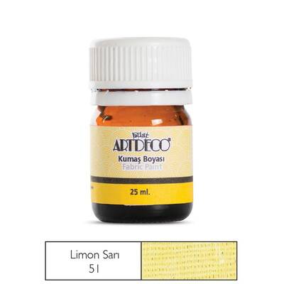 Artdeco Kumaş Boyası 25ml Limon Sarısı No:51