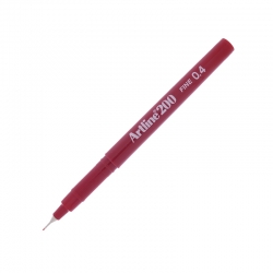Artline - Artline Fineliner 200 0.4mm İnce Uçlu Çizim Kalemi Dark Red