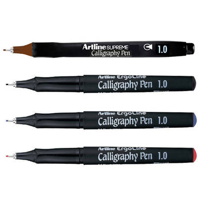 Artline Ergoline Kaligrafi Kalemi Karışık Renk 1.0mm 4lü