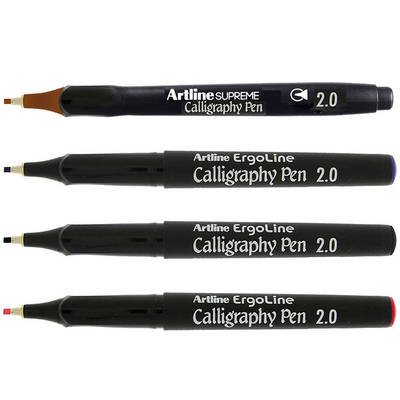 Artline Ergoline Kaligrafi Kalemi Karışık Renk 2.0mm 4lü