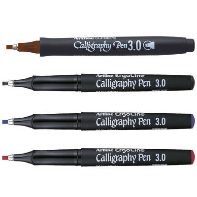 Artline Ergoline Kaligrafi Kalemi Karışık Renk 3.0mm 4lü