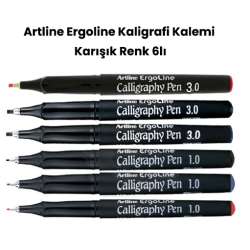 Artline - Artline Ergoline Kaligrafi Kalemi Karışık Renk Set 1 6lı