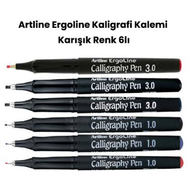 Artline Ergoline Kaligrafi Kalemi Karışık Renk Set 1 6lı