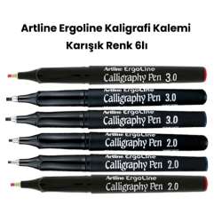Artline - Artline Ergoline Kaligrafi Kalemi Karışık Renk Set 2 6lı