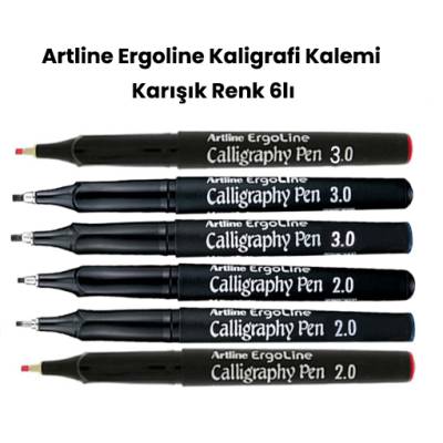 Artline Ergoline Kaligrafi Kalemi Karışık Renk Set 2 6lı