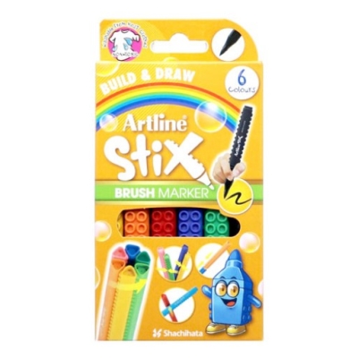 Artline Stix Brush Marker 6 Renk