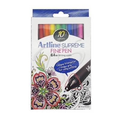 Artline Supreme Fine Pen 0.4mm 10lu Set